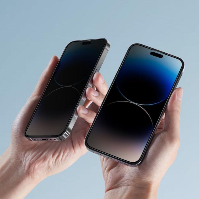 Bild 3, HOFI HOFI iPhone 16 Pro Max 2-PACK Skärmskydd Anti Spy Pro+ Privacy
