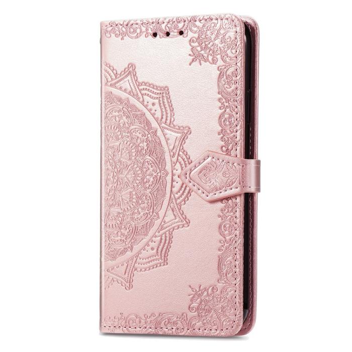 Bild 5,  Honor 400 Smart Fodral Mandala Läder Roséguld