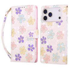  iPhone 17 Pro Fodral RFID L&auml;der F&auml;rgglada Blommor