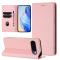  Google Pixel 10/10 Pro / 9/9 Pro Fodral RFID Litchi Läder Rosa