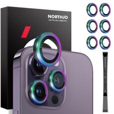 NORTHJO NORTHJO iPhone 14 Pro/Pro Max/15 Pro/Pro Max Linsskydd 2-PACK Fade