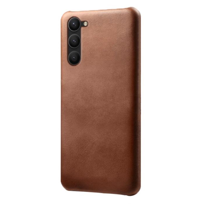 Bild 2,  Samsung Galaxy S24 Plus Läderbelagt Skal Brun