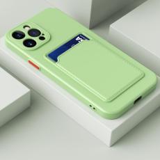  iPhone 14 Skal TPU Med Kortfack Matcha Gr&ouml;n