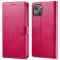LC.IMEEKE LC.IMEEKE iPhone 15 Plus Fodral Läder Rosa/Röd