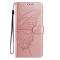 Samsung Galaxy S26 Ultra Fodral Fjäril Tryck Roséguld