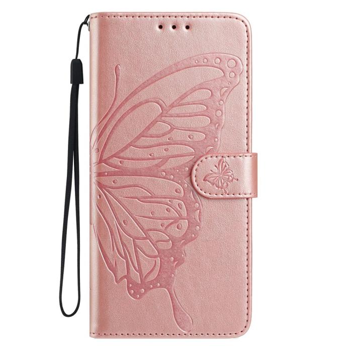 Bild 4,  Samsung Galaxy S26 Ultra Fodral Fjäril Tryck Roséguld