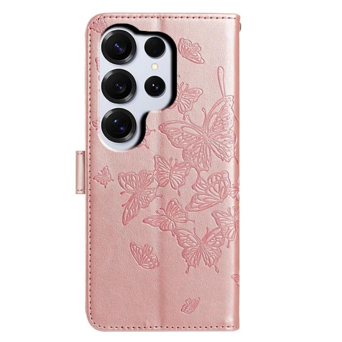 Bild 5,  Samsung Galaxy S26 Ultra Fodral Fjäril Tryck Roséguld