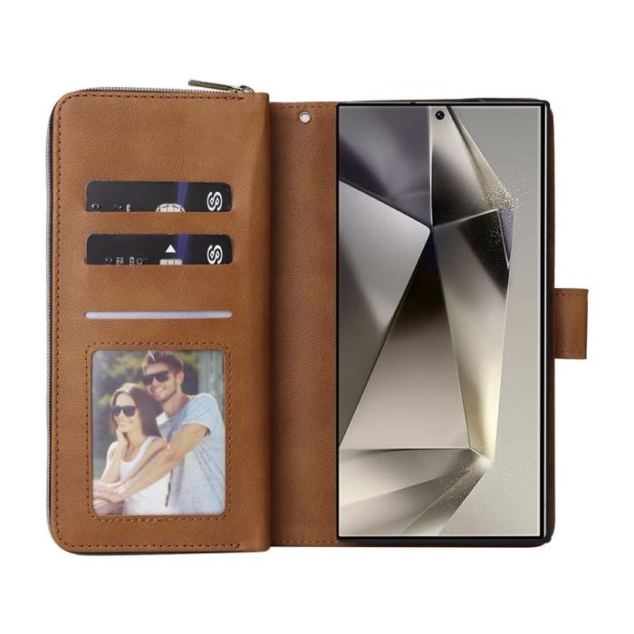 Bild 2,  Samsung Galaxy S26 Ultra Fodral Multifuntionellt Läder Brun