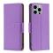  iPhone 15 Pro Max Fodral Litchi Shark Läder Lila