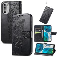  Motorola Moto G52/G82 Fodral Fj&auml;ril Tryck Svart
