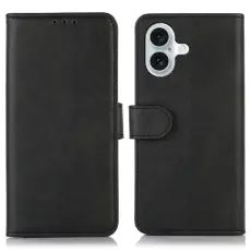 iPhone 17 Fodral L&auml;der Svart