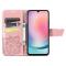  Samsung Galaxy A25 5G Fodral Läder Big Butterfly Roséguld