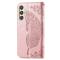  Samsung Galaxy A25 5G Fodral Läder Big Butterfly Roséguld