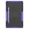  Samsung Galaxy Tab S6 Lite Skal Rugged Kickstand Armor Lila