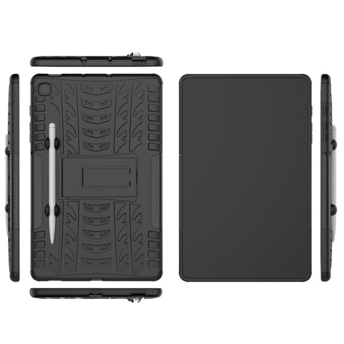 Bild 2,  Samsung Galaxy Tab S6 Lite Skal Rugged Kickstand Armor Svart