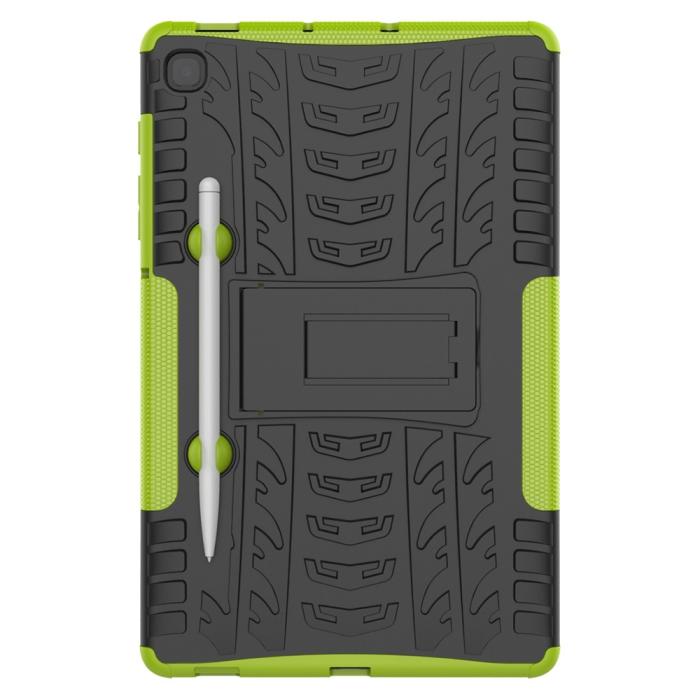 Bild 3,  Samsung Galaxy Tab S6 Lite Skal Rugged Kickstand Armor Grön