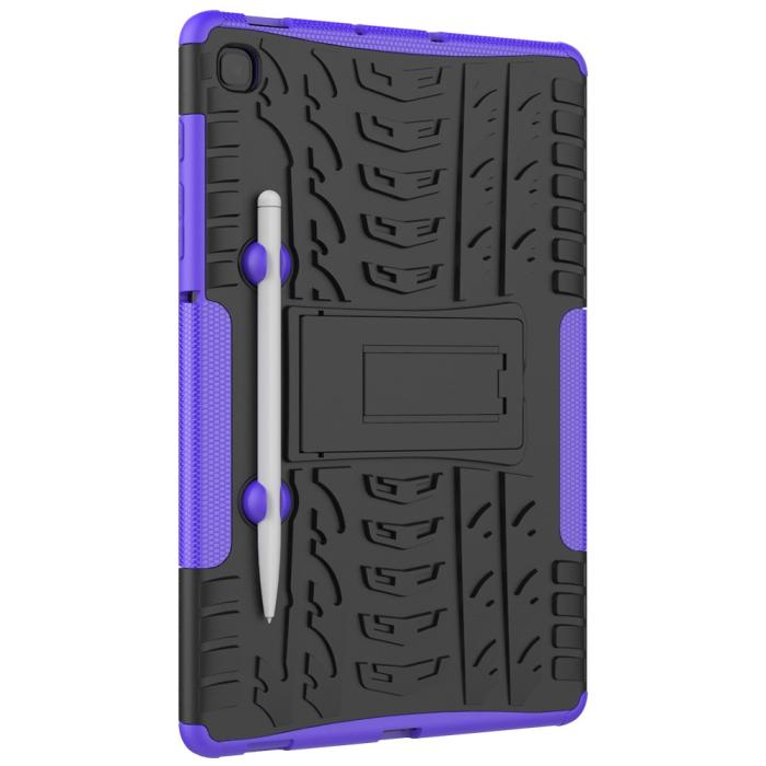 Bild 4,  Samsung Galaxy Tab S6 Lite Skal Rugged Kickstand Armor Lila