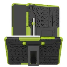  Samsung Galaxy Tab S6 Lite Skal Rugged Kickstand Armor Gr&ouml;n