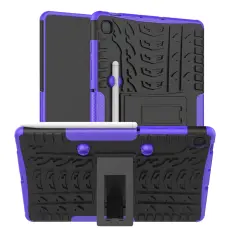  Samsung Galaxy Tab S6 Lite Skal Rugged Kickstand Armor Lila