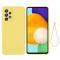  Samsung Galaxy A53 5G Skal Liquid Silikon Med Strap Gul