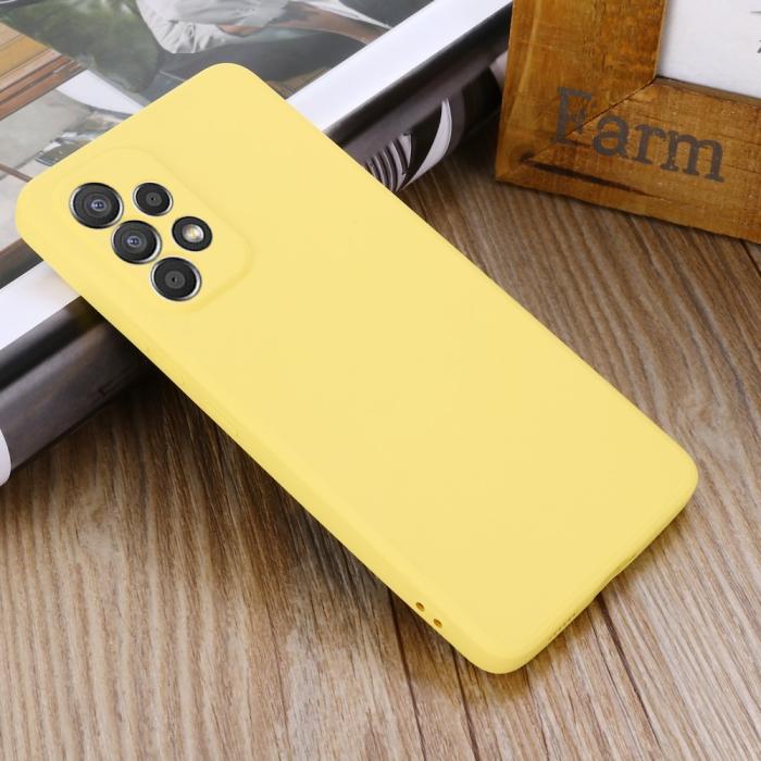 Bild 6,  Samsung Galaxy A53 5G Skal Liquid Silikon Med Strap Gul