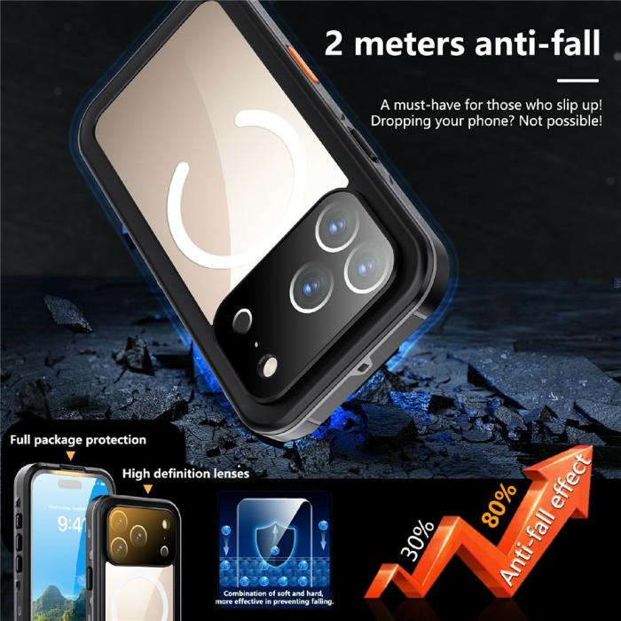 Bild 6, REDPEPPER REDPEPPER iPhone 17 Pro Skal MagSafe Vattentät IP68 Svart