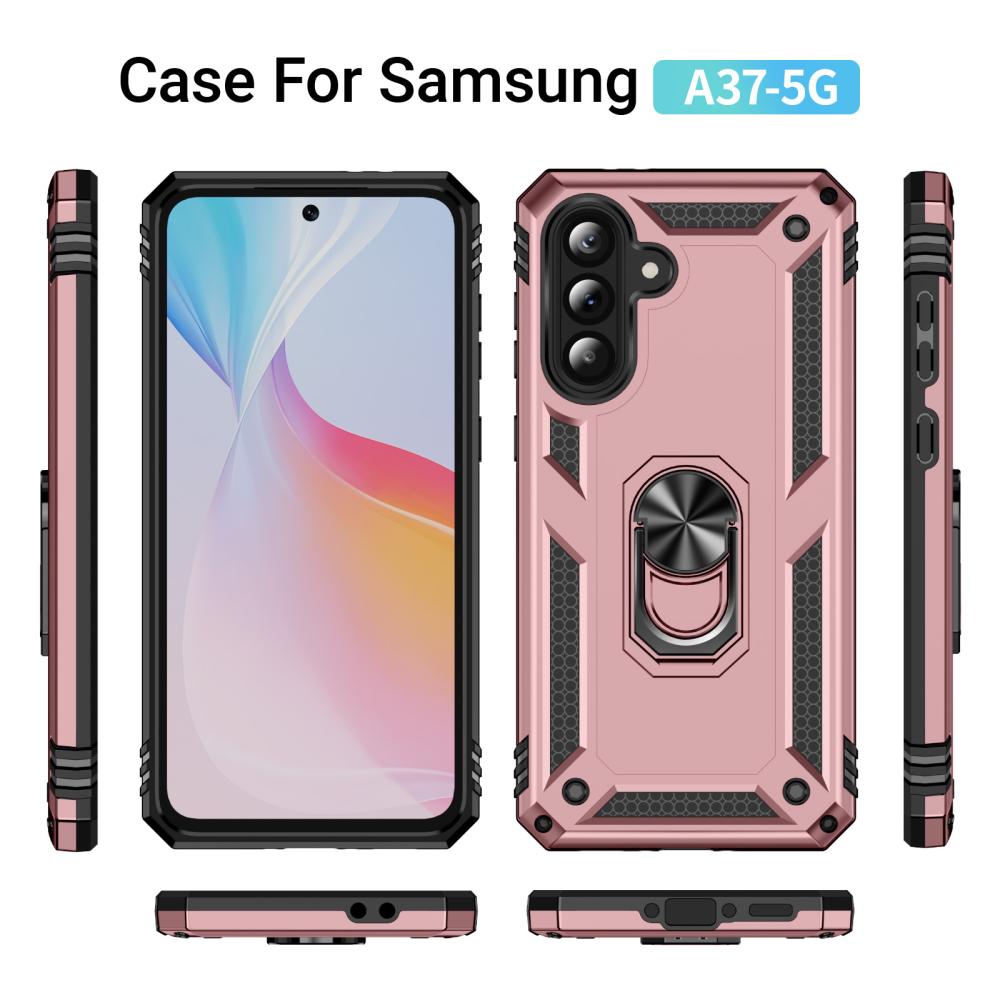  Samsung Galaxy A37 5G Skal Shockproof Hybrid Ring Roséguld