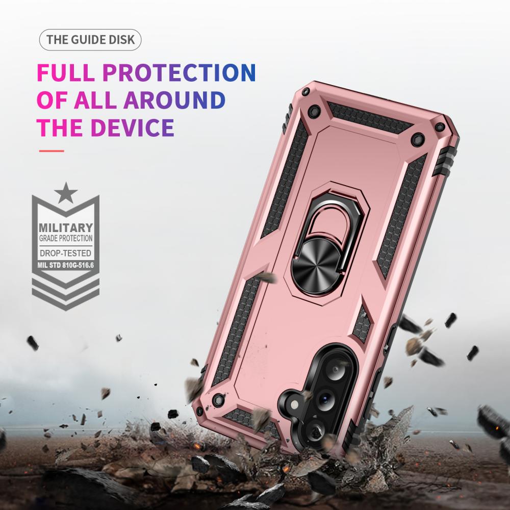  Samsung Galaxy A37 5G Skal Shockproof Hybrid Ring Roséguld