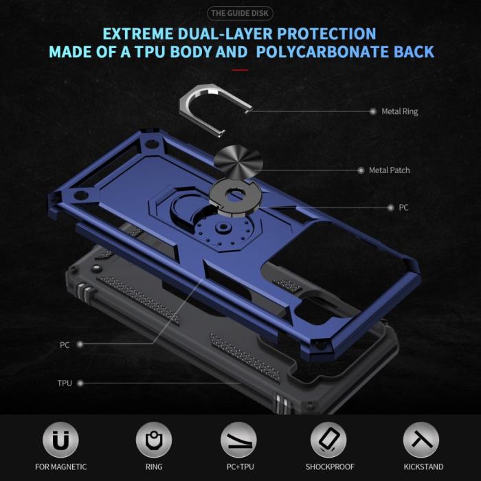 Bild 2,  Xiaomi 15 Skal Shockproof Hybrid Ring Blå