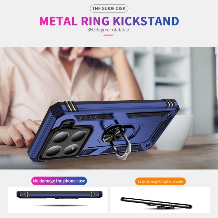 Bild 4,  Xiaomi 15 Skal Shockproof Hybrid Ring Blå