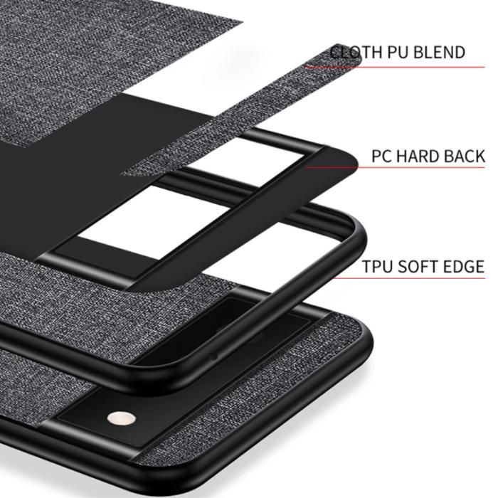 Bild 4,  Google Pixel 8 Skal Tygmönstrat Hybrid Svart