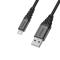 OtterBox OtterBox Premium 1m Lightning - USB-A Kabel Nylonflätad Svart