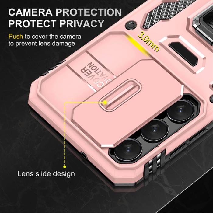 Bild 5,  Samsung Galaxy S23 Plus Skal Ring CamShield Roséguld