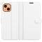  iPhone 13 Fodral Litchi Läder Vit