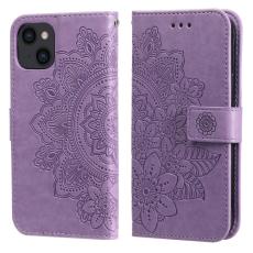  iPhone 14 Fodral Mandala Blomma Lila