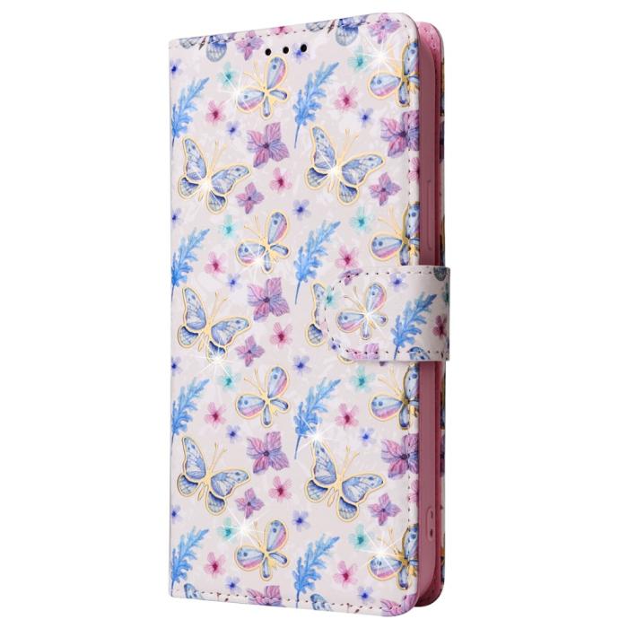 Bild 6,  iPhone 16 Pro Max Fodral Med Tryck Fjärilar / Blommor RFID