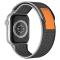 ColorPop Apple Watch 42/44/45/46/49 mm Armband Nylon Trail Loop Svart/Grå