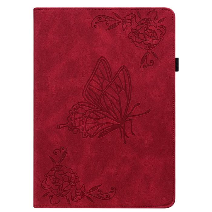 Bild 6,  Samsung Galaxy Tab A11 / A9 Fodral Butterfly Flower Röd