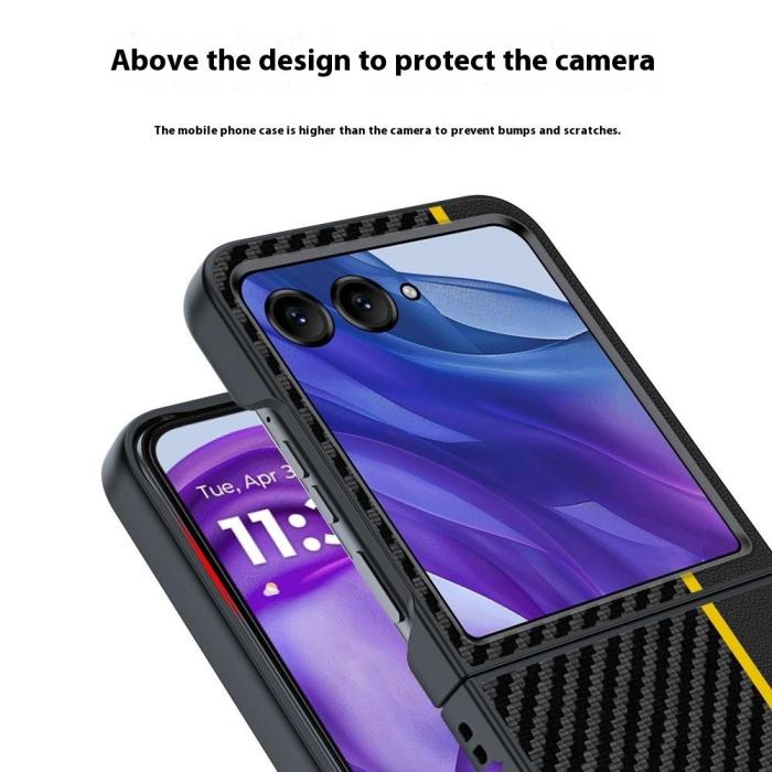 Bild 6,  Motorola Razr 60 Ultra Skal Kolfiber Textur Svart