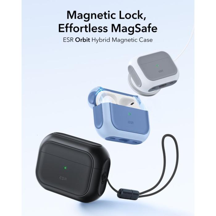 Bild 2, ESR ESR AirPods Pro 3 Skal MagSafe Orbit HaloLock Svart