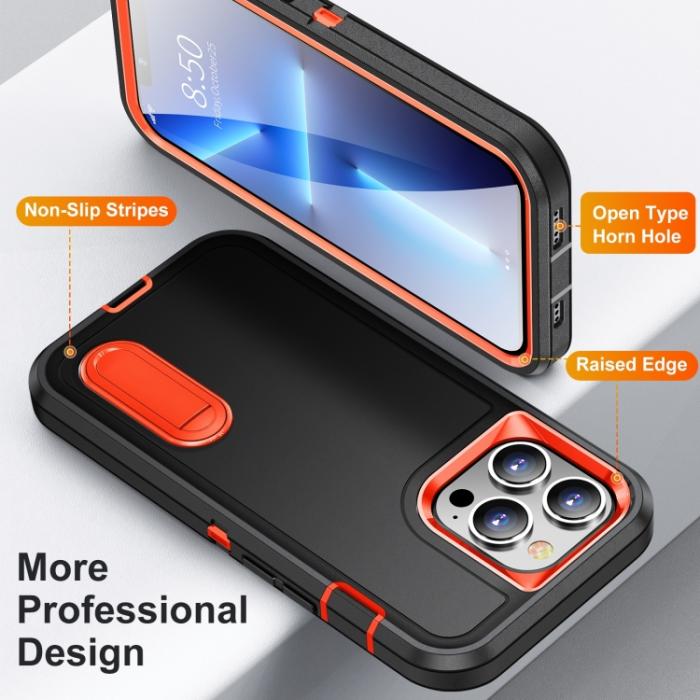 Bild 3,  iPhone 14 Pro Max Skal 3in1 Shockproof Xtreme Svart/Orange