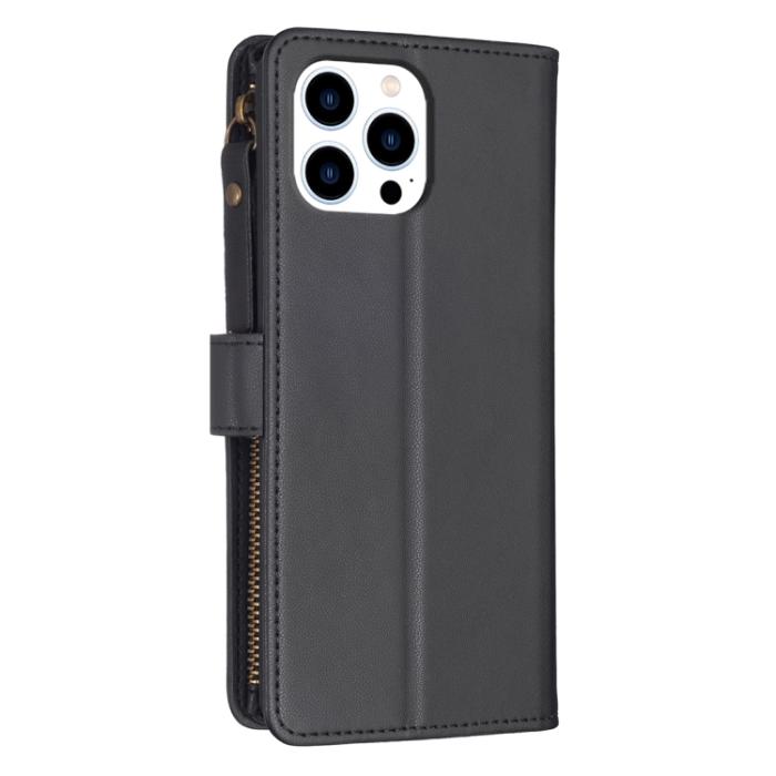 Bild 3,  iPhone 15 Pro Fodral 9-Kort Multifunktionell Svart