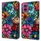  Motorola Moto G55 5G Fodral Läder Blommor