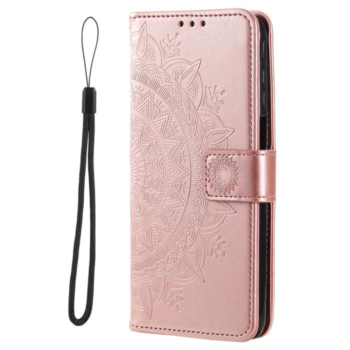 Bild 2,  Xiaomi Redmi Note 11 Pro 5G Fodral Mandala Läder Roséguld