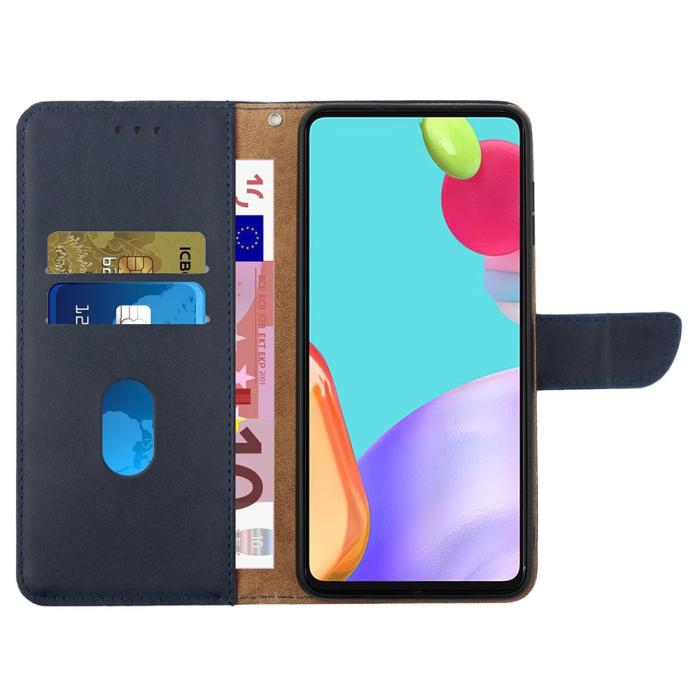 Bild 2,  Samsung Galaxy S24 Plus Fodral Premium Äkta Läder Blå