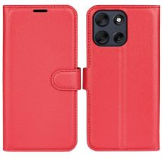  Motorola Moto G56 5G Fodral Litchi L&auml;der R&ouml;d