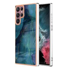  Samsung Galaxy S23 Ultra Skal Marmor TPU Gr&ouml;n