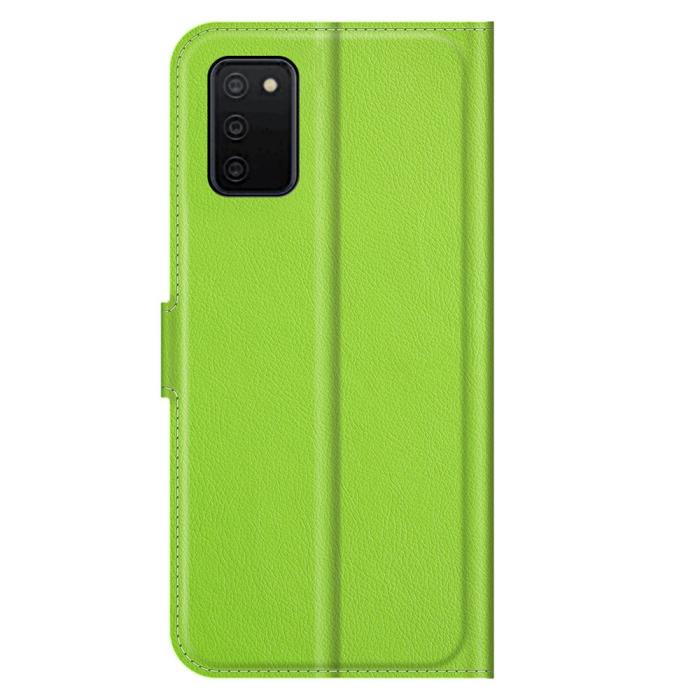Bild 3,  Samsung Galaxy A03s Fodral Litchi Läder Grön