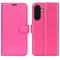  Samsung Galaxy A37 5G Fodral Litchi Läder Rosa