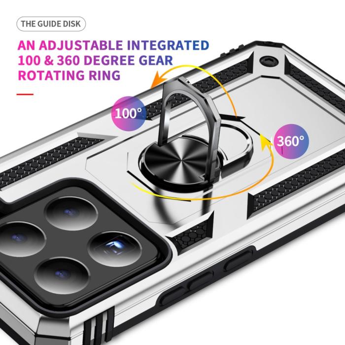 Bild 3,  Xiaomi 15 Skal Shockproof Hybrid Ring Silver